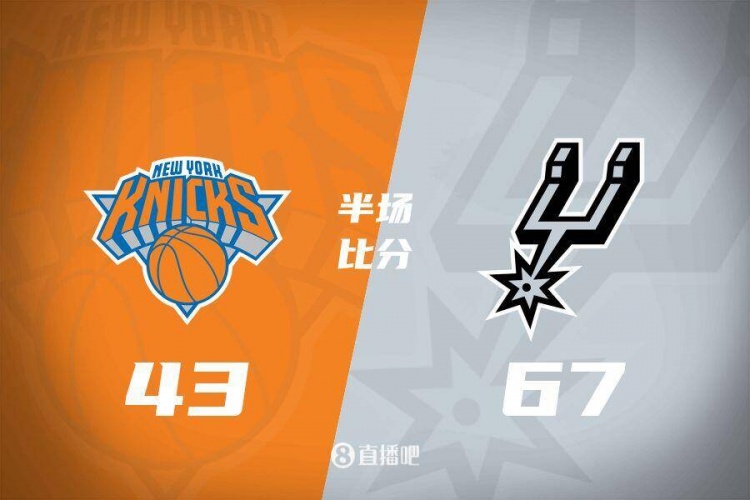  花了？馬刺半場4人得分上雙67-43領(lǐng)先尼克斯24分 唐斯19分
