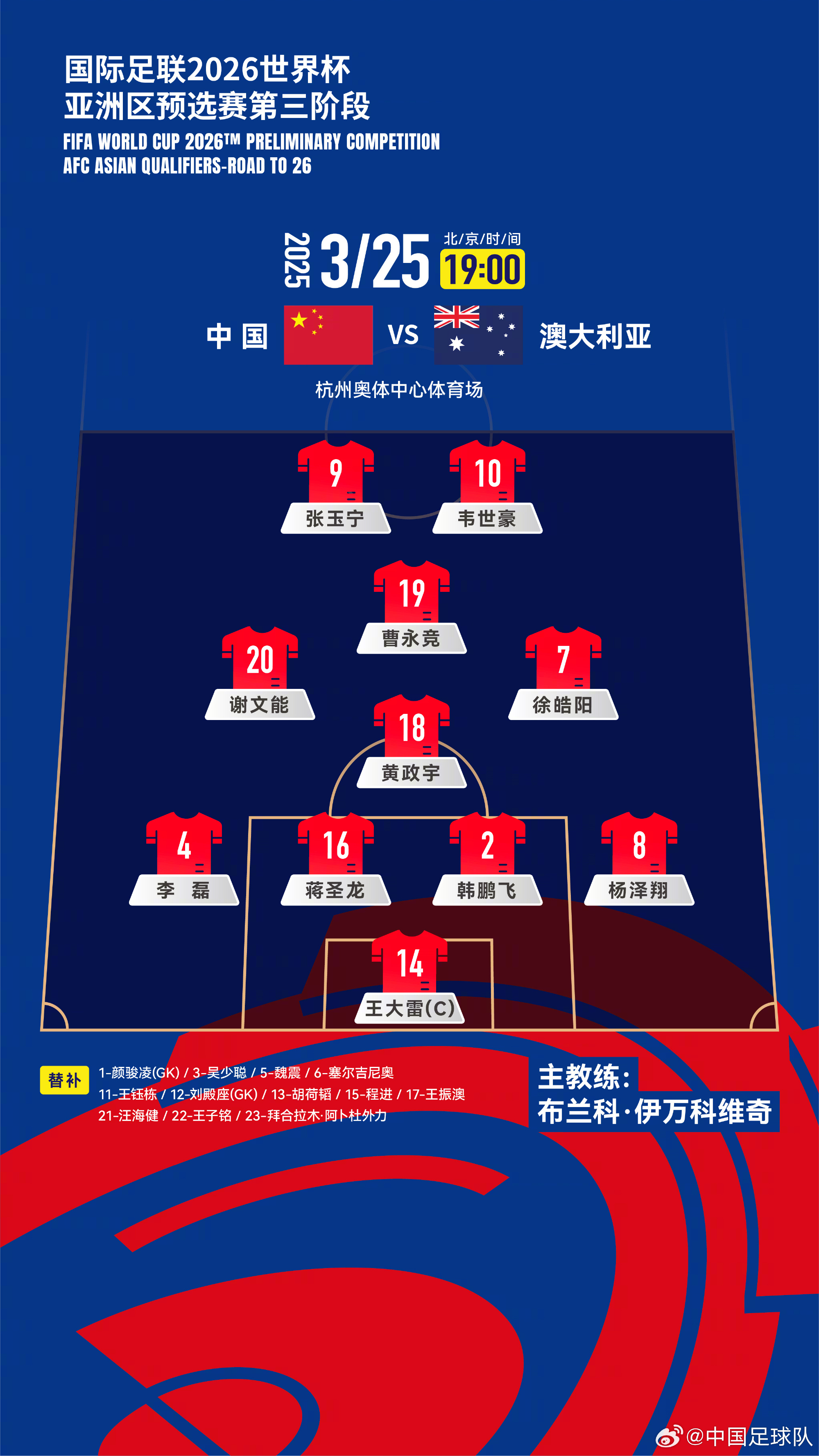  遭伊萬詬??！國足首發(fā)11人聯(lián)賽出場：僅4人鐵主力，楊澤翔0出場