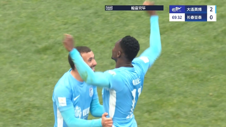  馬萊萊大連處子球！呂焯毅助攻馬萊萊破門，大連英博2-0亞泰